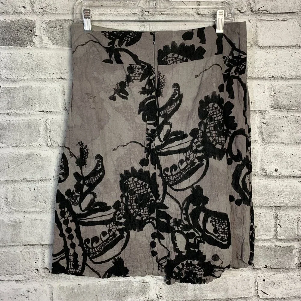 Summum Floral Faux Wrap Lagenlook Skirt - Picture 6 of 12